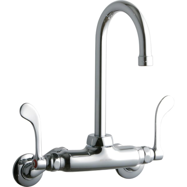 Elkay Wall Mnt 4In, Gn 5In Spt, 1Pc Wrist Bld Hndl, 4In, 2In Hw Chrome LK945GN05T4T - main